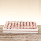 Bridal ribbon and flower decorated premium chocolate medium leather tray