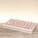 Bridal ribbon and flower decorated premium chocolate medium leather tray