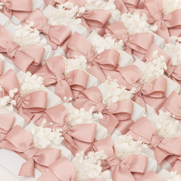 Bridal ribbon and flower decorated premium chocolate medium leather tray