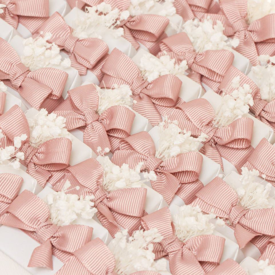 Bridal ribbon and flower decorated premium chocolate medium leather tray