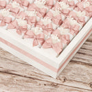 Bridal ribbon and flower decorated premium chocolate medium leather tray