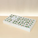 Bridal flower decorated chocolate leather medium tray