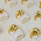 Set of 20 Bridal chocolate and almond dragees box giveaway