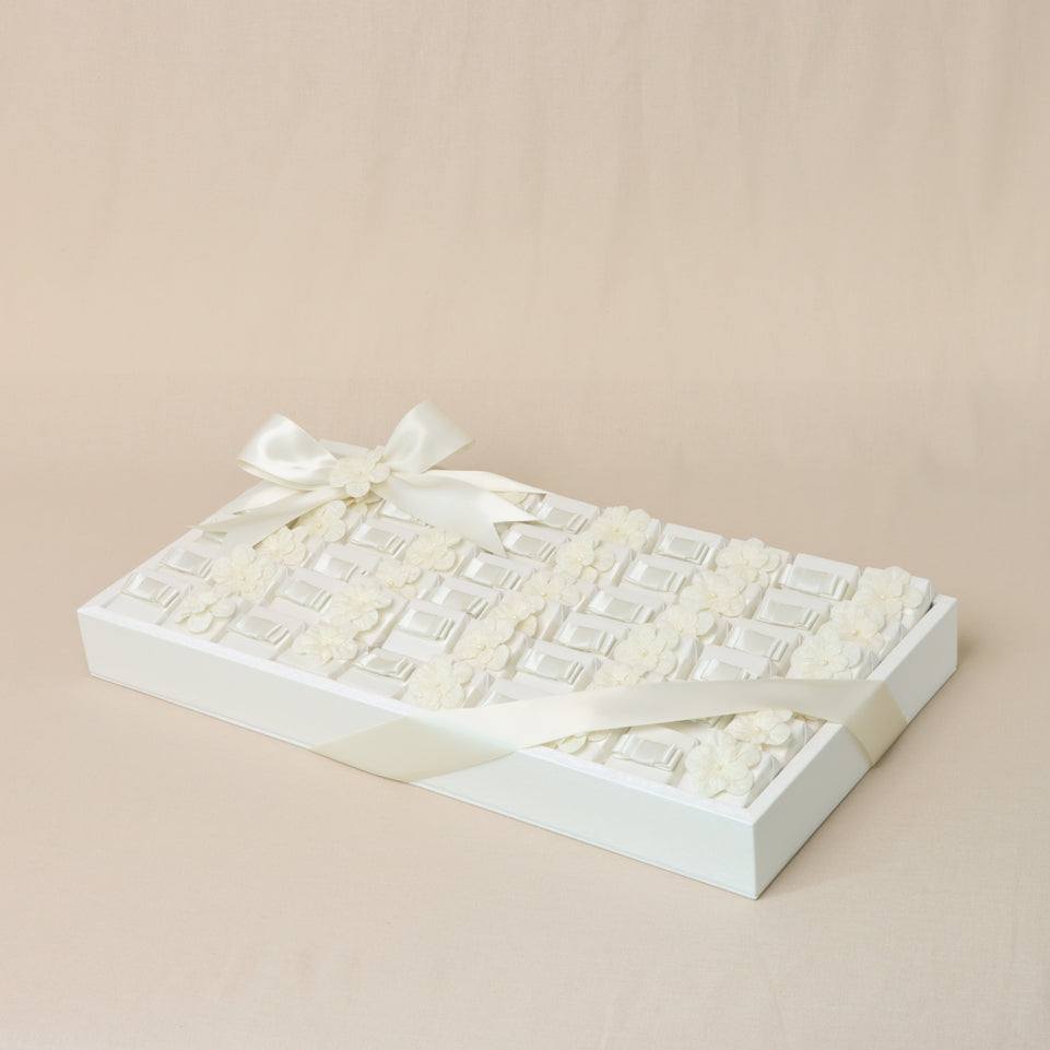 Bridal decorated premium chocolate leather medium tray