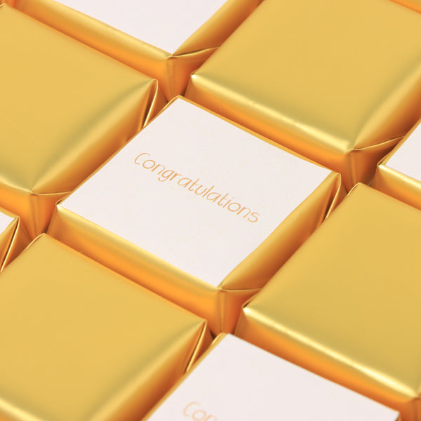 Congratulations gold designed premium chocolate hard box