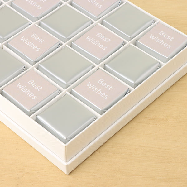 Best wishes silver classic designed 20P premium chocolate hard box