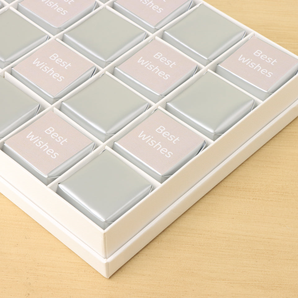 Best wishes silver classic designed 20P premium chocolate hard box