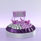 Luxury happy birthday decorated premium chocolate round tray