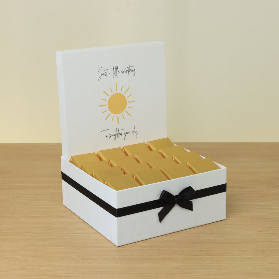 "Brighten your day" sun streak designed premium chocolate medium hamper
