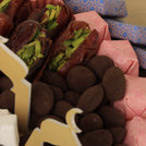 Ramadan Mubarak designed premium chocolate leather round tray