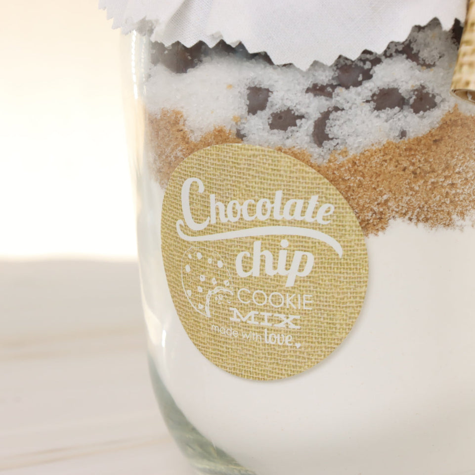Set of 20 Baby rustic chocolate chip glass jar