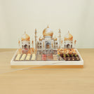 Ramadan Mubarak designed premium chocolate & dates acrylic leather medium tray