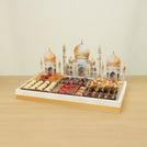 Ramadan Mubarak designed premium chocolate & dates acrylic leather medium tray