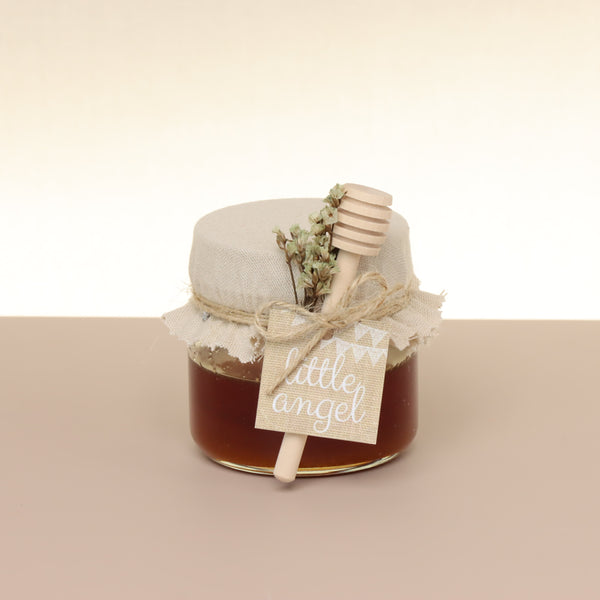 Set of 20 Baby Rustic decorated honey glass jar