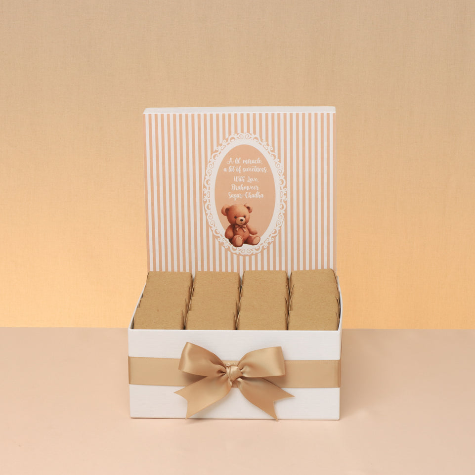 Baby personalized teddy designed premium chocolate medium hamper