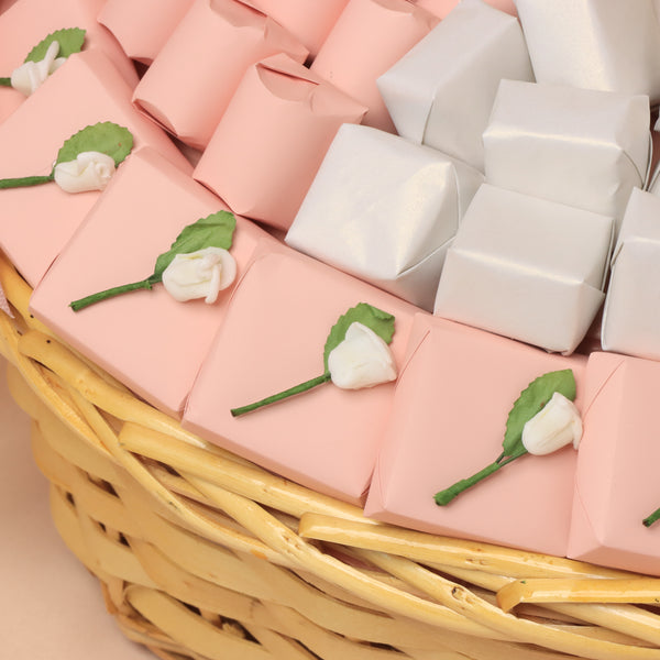 Baby girl flower decorated chocolate medium basket