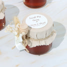Set of 20 Rustic wedding decorated honey jar