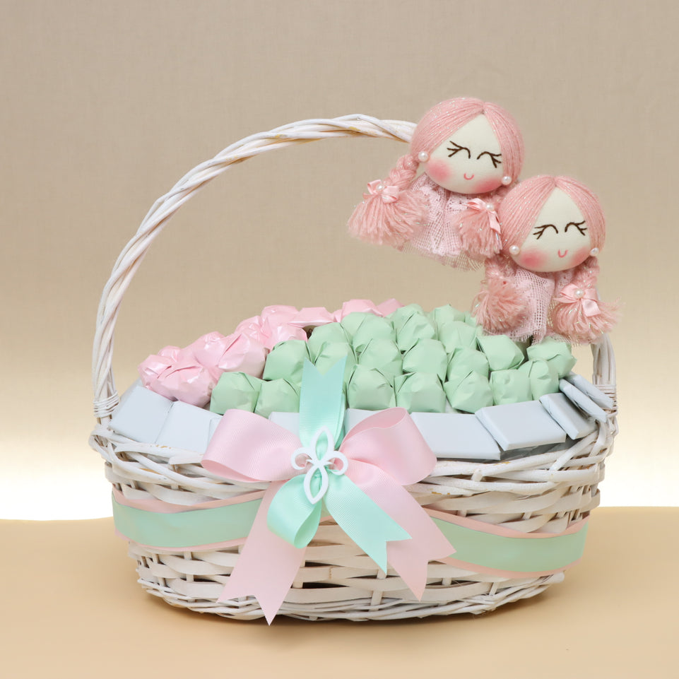 Baby girl princess toy decorated premium chocolate medium basket