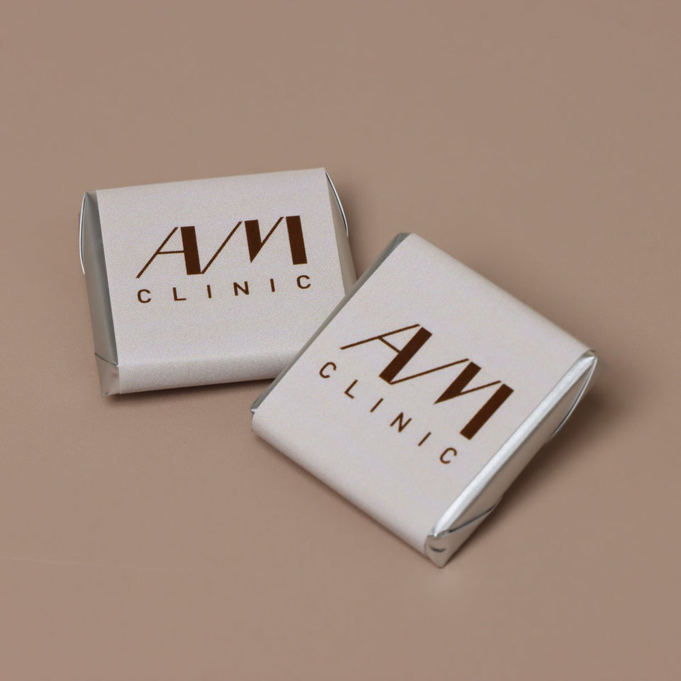 Corporate branded thin loose chocolate