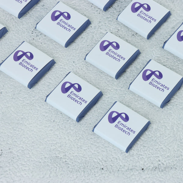 Corporate branded thin loose premium chocolate