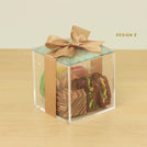 Set of 20 Ramadan Mubarak designed premium chocolate, dates & nuts acrylic box