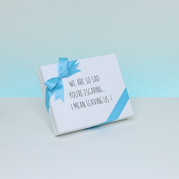 We're so sad you're escaping designed 20piece premium chocolate hard box