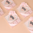 Set of 20 Baby girl personalized plate giveaway with premium chocolate acrylic box
