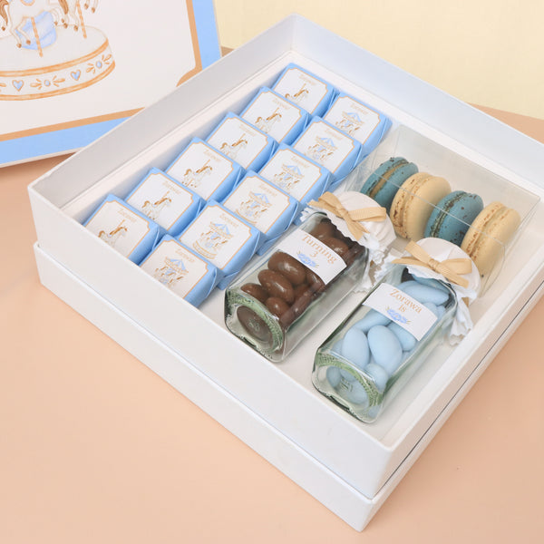 Baby boy carousel designed premium chocolate & sweets hard box