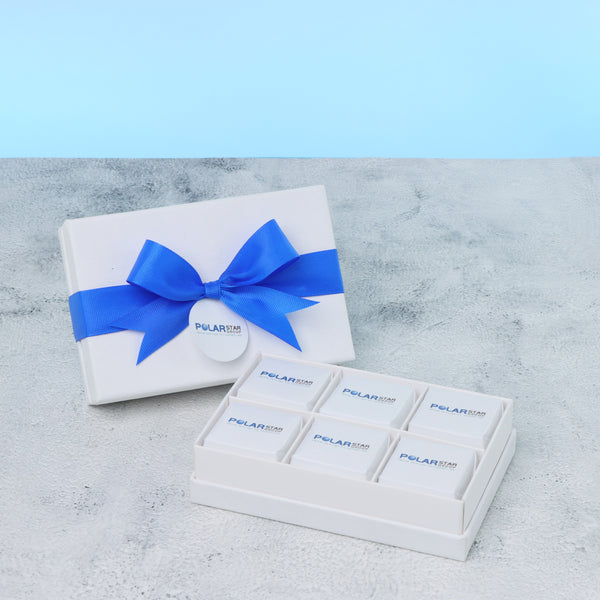 Set of 8 Corporate customized premium chocolate 6piece hard box