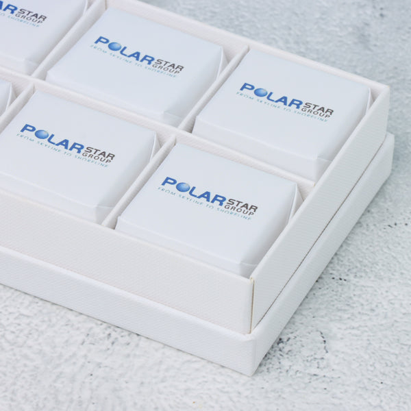 Set of 8 Corporate customized premium chocolate 6piece hard box