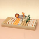 Baby safari animal designed premium chocolate medium leather tray