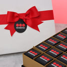 Corporate branded chocolate velvet hard box