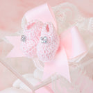 Set of 20 Baby girl crochet decorated premium chocolate & almond dragees acrylic box