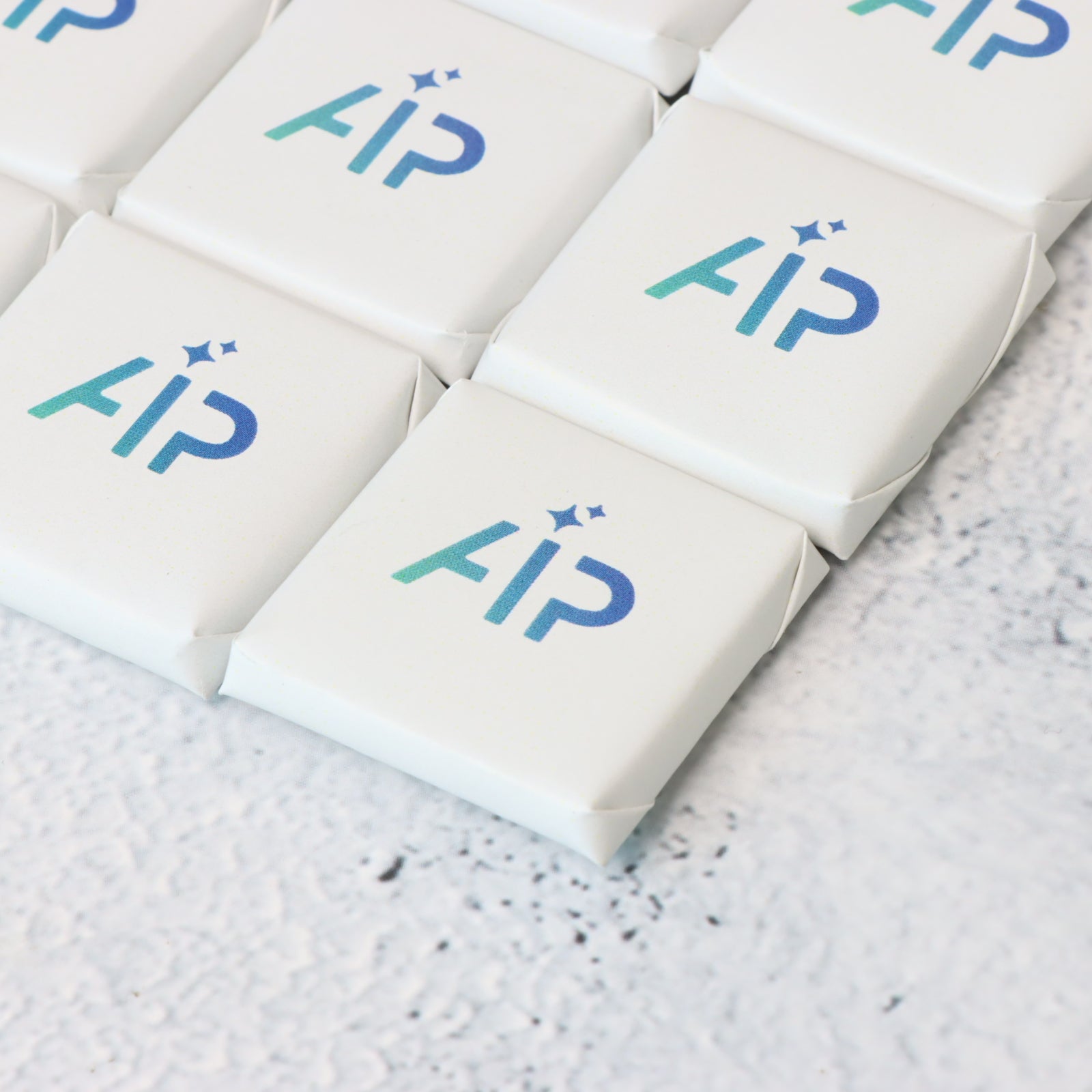 Corporate branded thin loose premium chocolate