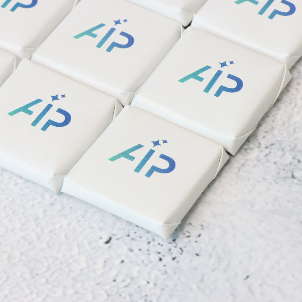 Corporate branded thin loose premium chocolate