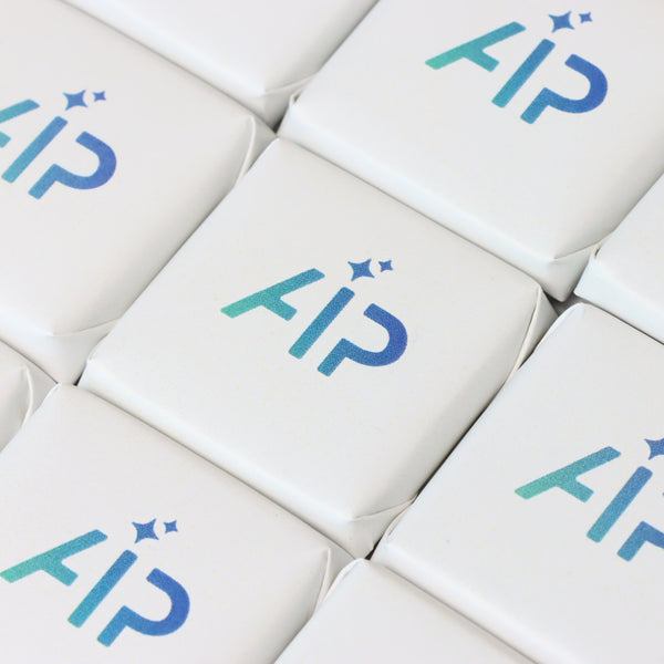 Corporate branded thin loose premium chocolate