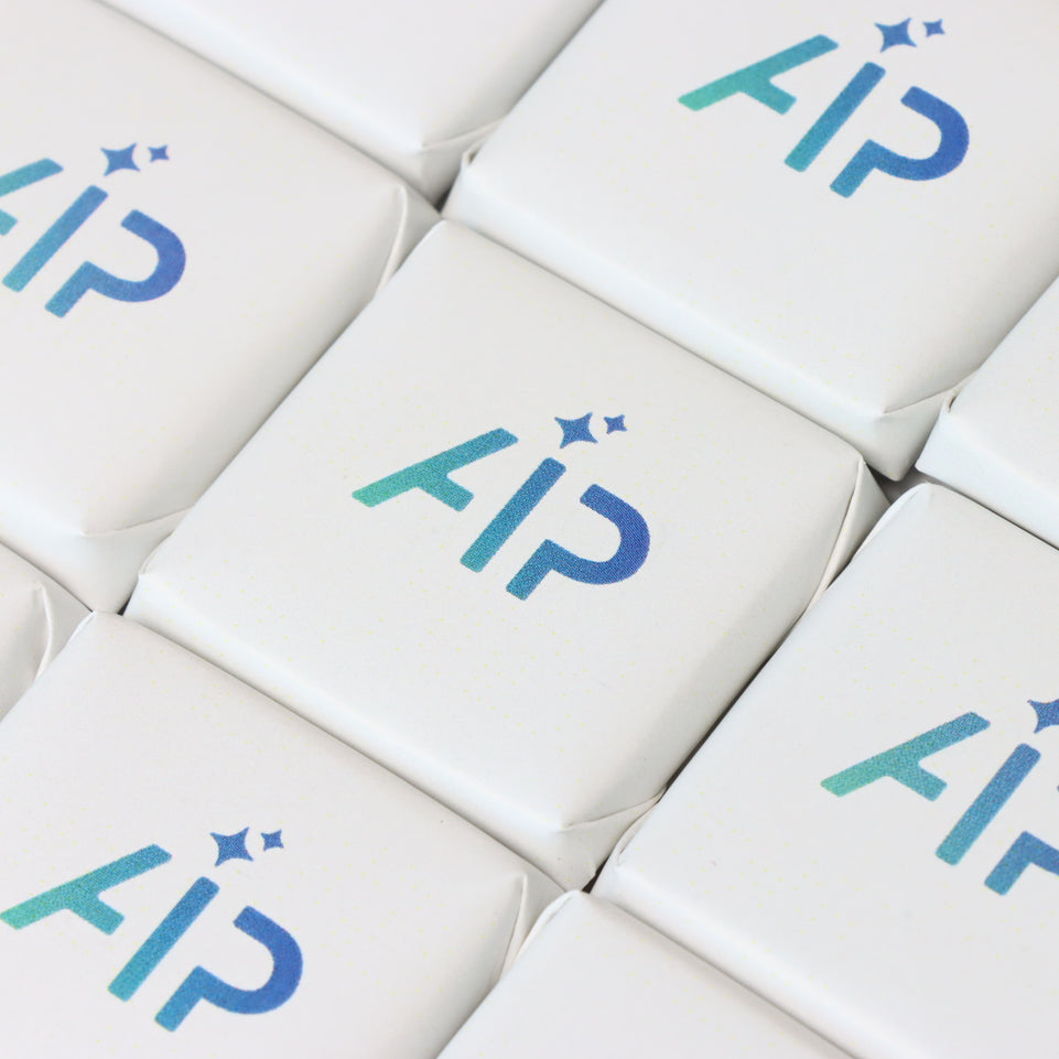 Corporate branded thin loose premium chocolate