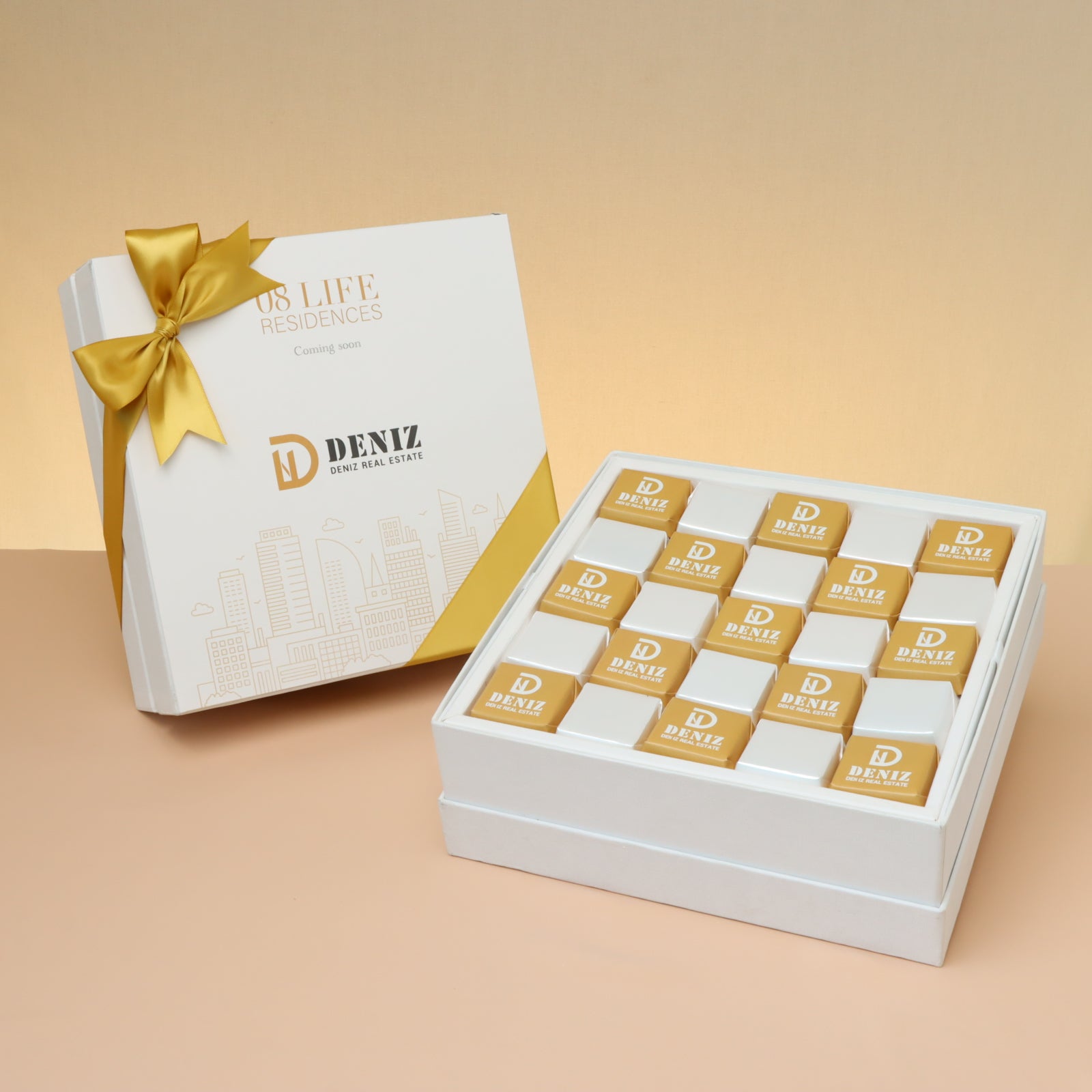 Set of 2 Corporate customized premium chocolate hard box