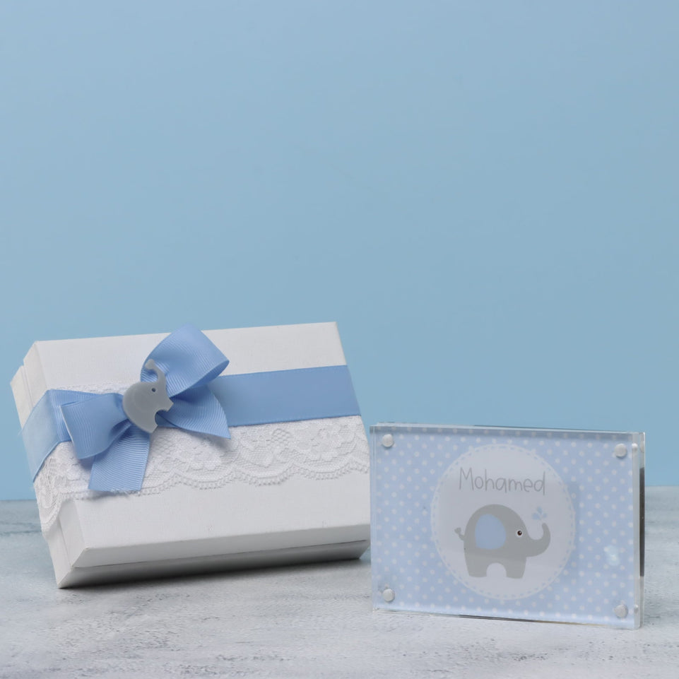 Set of 20 Baby elephant theme photo frame hard box