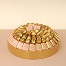 Happy Birthday designed premium chocolate round leather tray