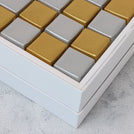 Calligraphy ribbon decorated chocolate hard box