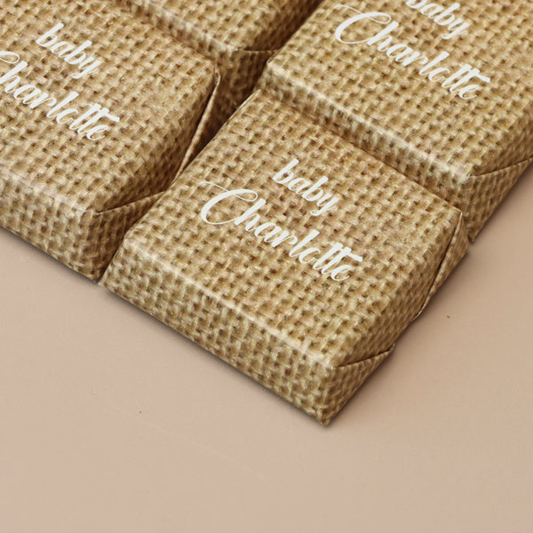 Rustic personalized chocolate