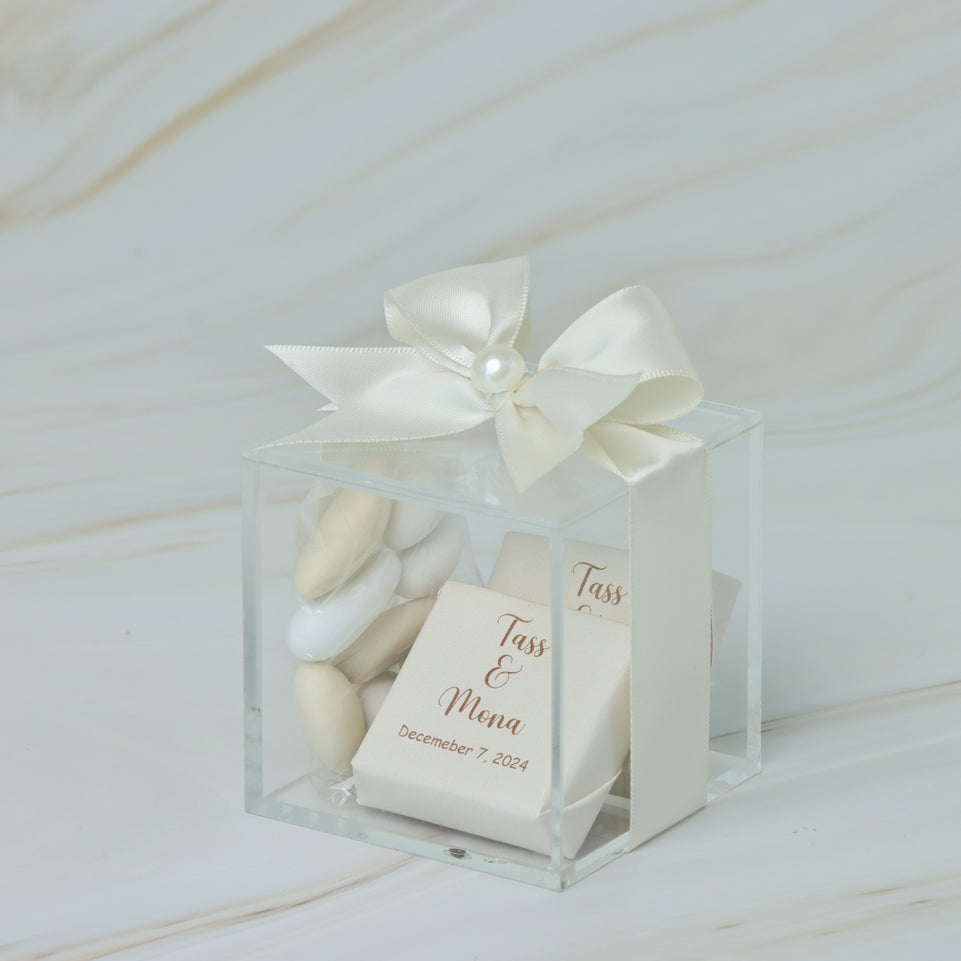 Bridal personalized chocolate acrylic box