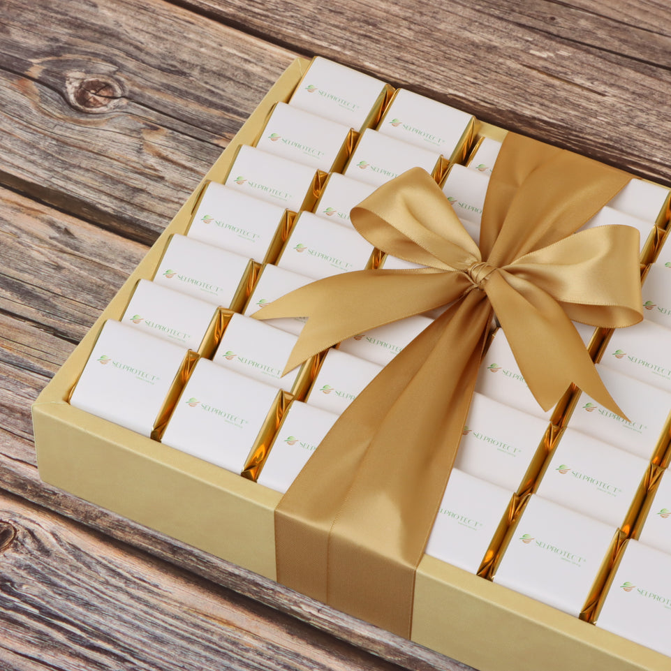 Corporate customized premium chocolate medium leather tray