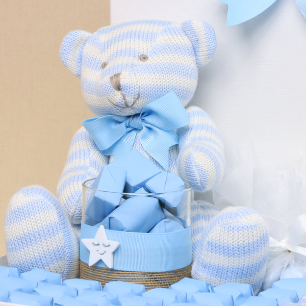 Baby boy teddy decorated chocolate extra large hamper