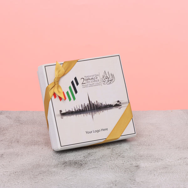Set of 2 corporate customized UAE national day designed premium chocolate hard box