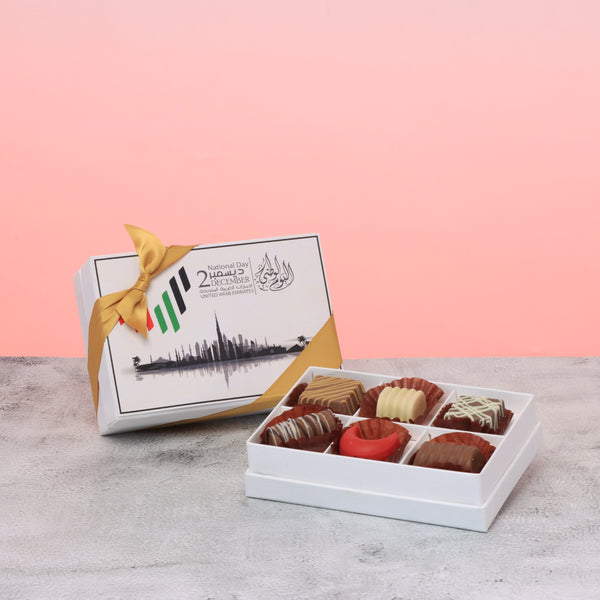 Set of 8 UAE national day designed premium chocolate 6P hard box
