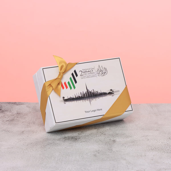 Set of 8 Corporate customized UAE national day designed premium chocolate 6P hard box