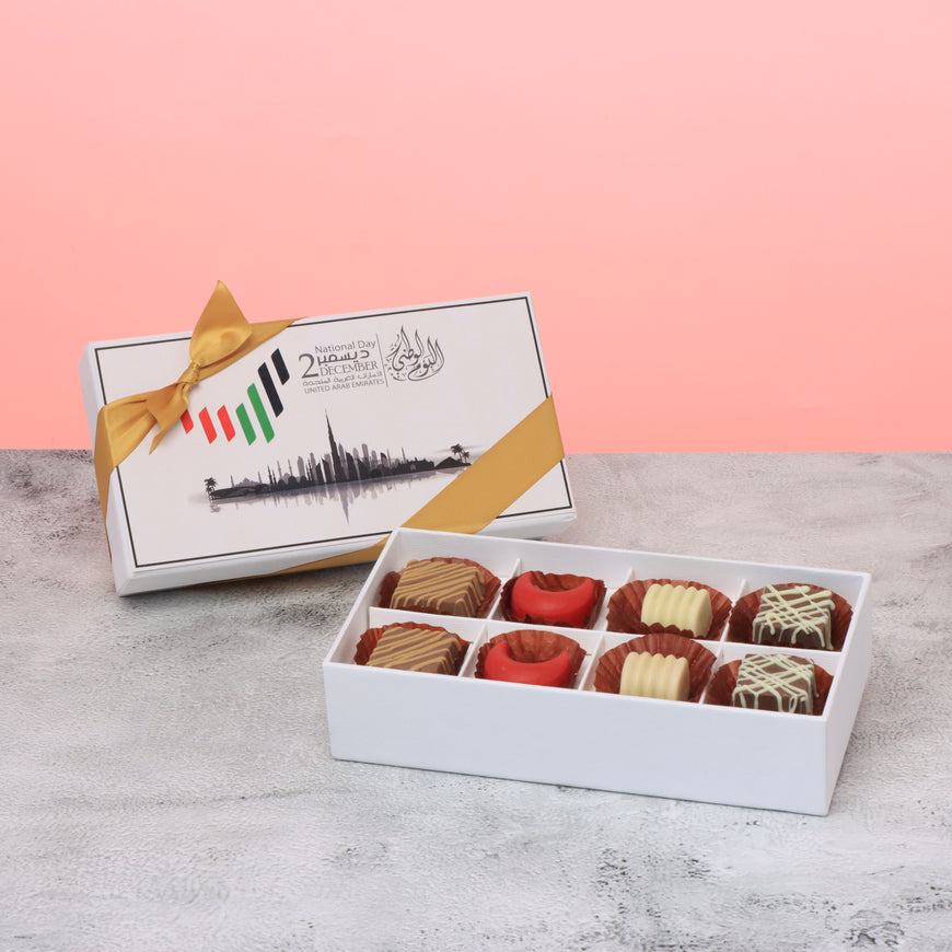 Set of 6 UAE national day designed premium chocolate 8P hard box
