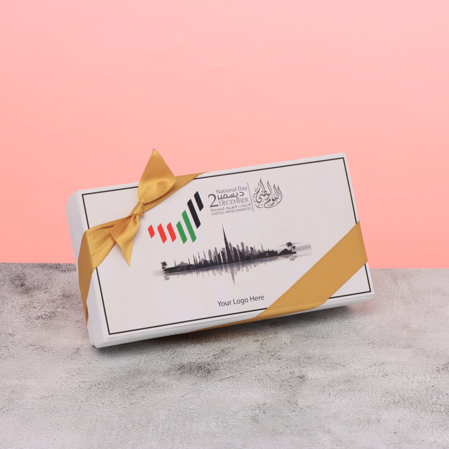 Set of 6 corporate customized UAE national day premium chocolate 8P hard box